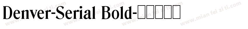 Denver-Serial Bold字体转换